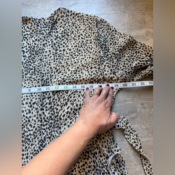Baltic Born Cha Cha Leopard Print Long Sleeves Maxi Dress Size L - Picture 13 of 14